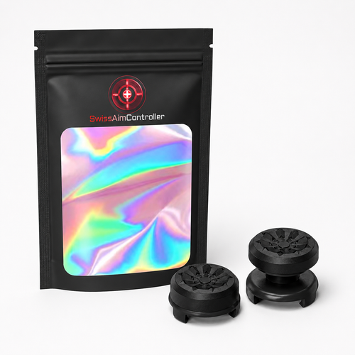 KontrolFreek Galaxy Black Performance Thumb Grips für PS5 DualSense Controller – SwissAimController Schweiz