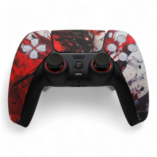 Crimson Beast PS5 Pro Controller – Custom PS5 Controller mit TMR Anti-Stick-Drift Joysticks, Frontansicht