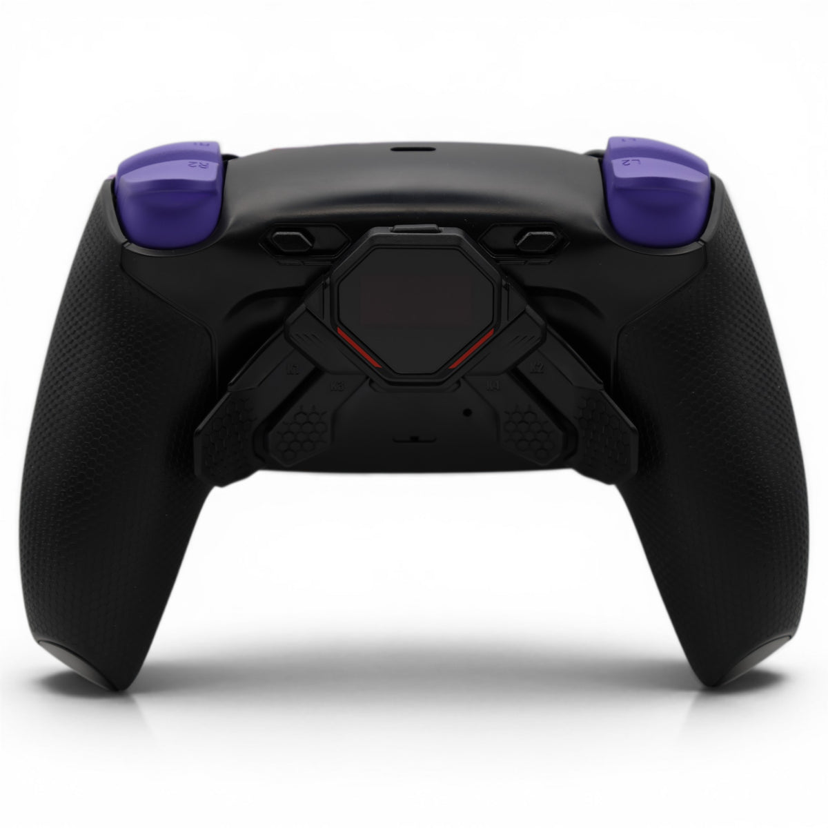 Galaxy Style PS5 Pro Controller mit TMR-Sticks – Rückansicht mit vier Paddles und OLED-Display