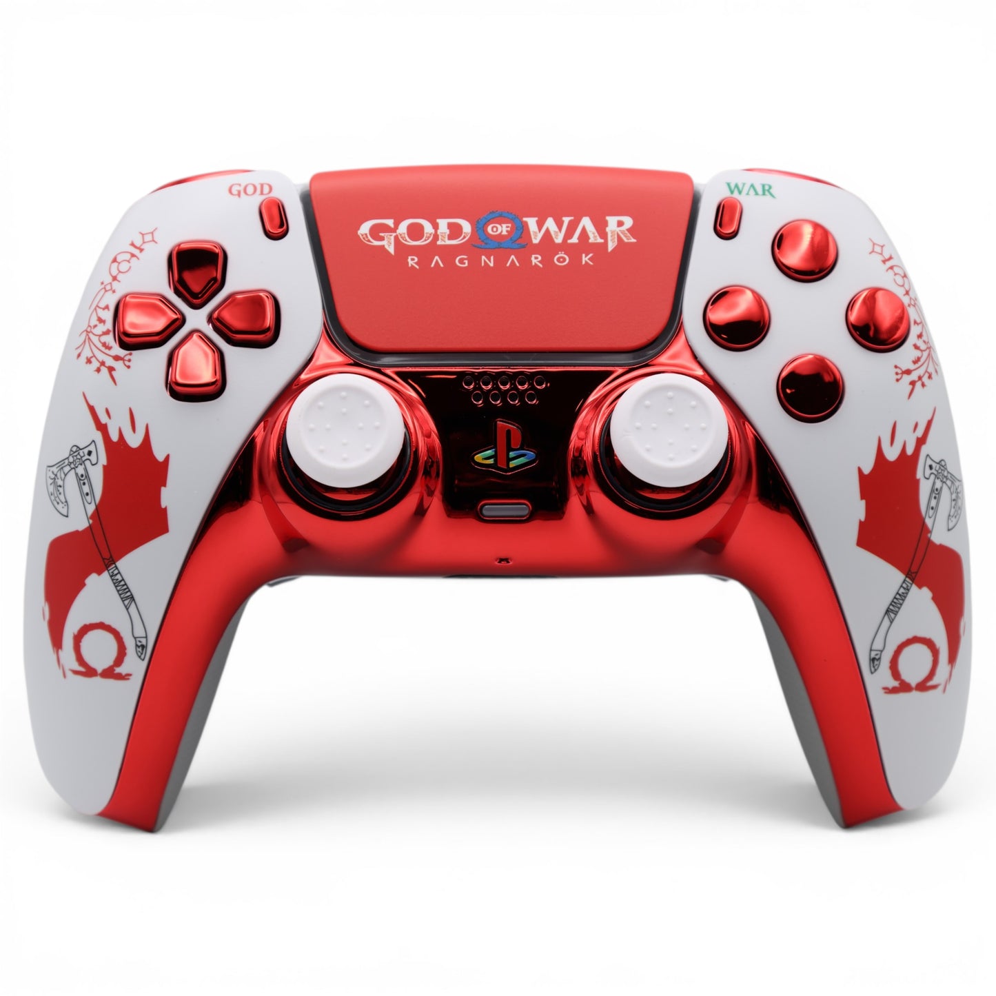 God of War Custom PS5 Scuf Controller Schweiz – Kein Stick-Drift dank TMR-Sticks, Back Paddles & Smart Triggers | SwissAimController