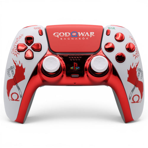 God of War Custom PS5 Scuf Controller Schweiz – Kein Stick-Drift dank TMR-Sticks, Back Paddles & Smart Triggers | SwissAimController
