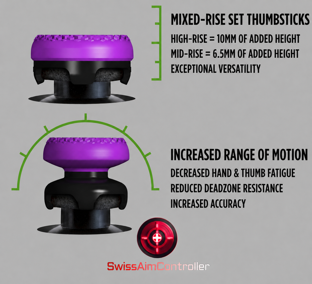 KontrolFreek Frenzy Stick-Aufsätze für PS5, Detailansicht