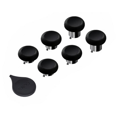 Sechs schwarze austauschbare Controller-Thumbsticks mit Einstellwerkzeug