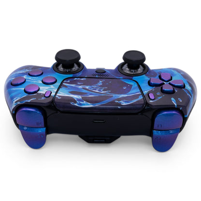 Water PS5 Pro Controller mit TMR-Sticks – Oberseite mit Schultertasten und Triggern