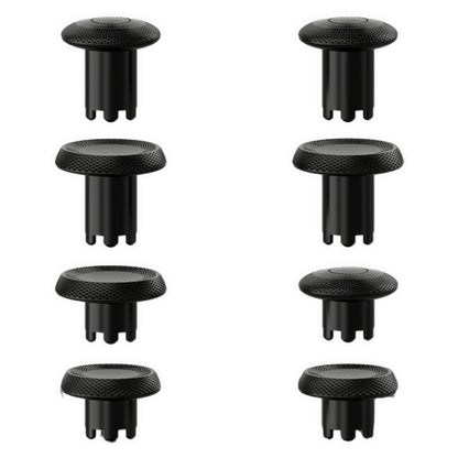 Acht schwarze austauschbare Controller-Thumbsticks in verschiedenen Höhen