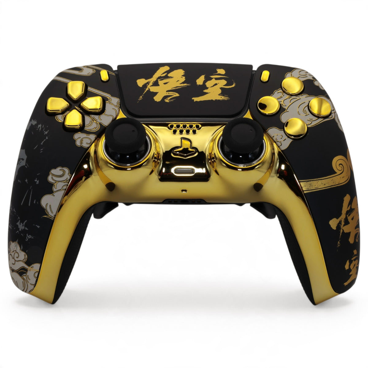 Wukong Gold Leicht PS5 Pro Controller mit TMR-Sticks – Frontansicht