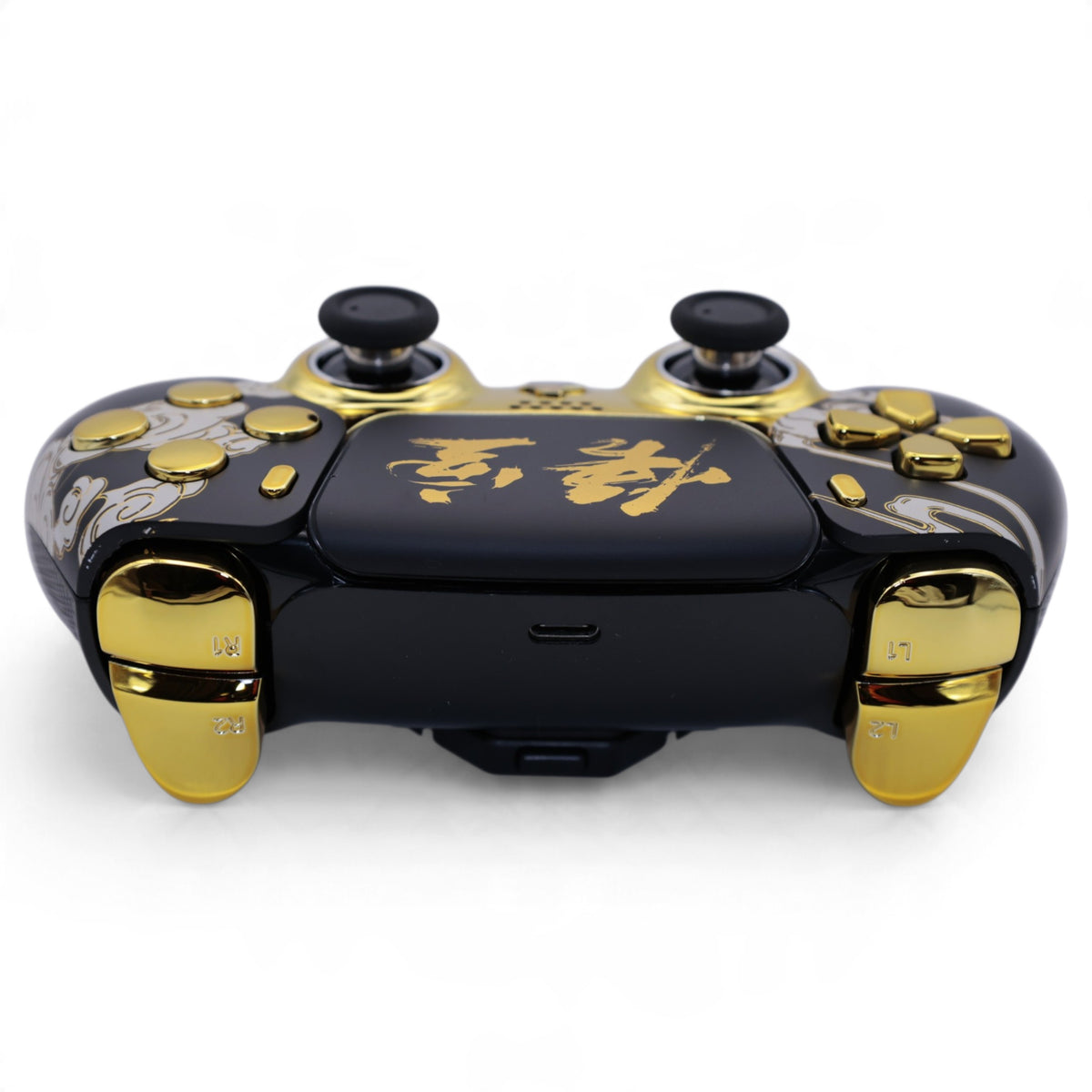 Wukong Gold Leicht PS5 Pro Controller mit TMR-Sticks – Oberseite mit Schultertasten und Triggern