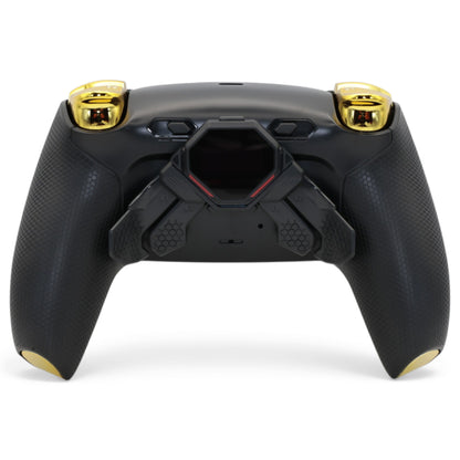 Wukong Gold Leicht PS5 Pro Controller mit TMR-Sticks – Rückansicht mit vier Paddles und OLED-Display