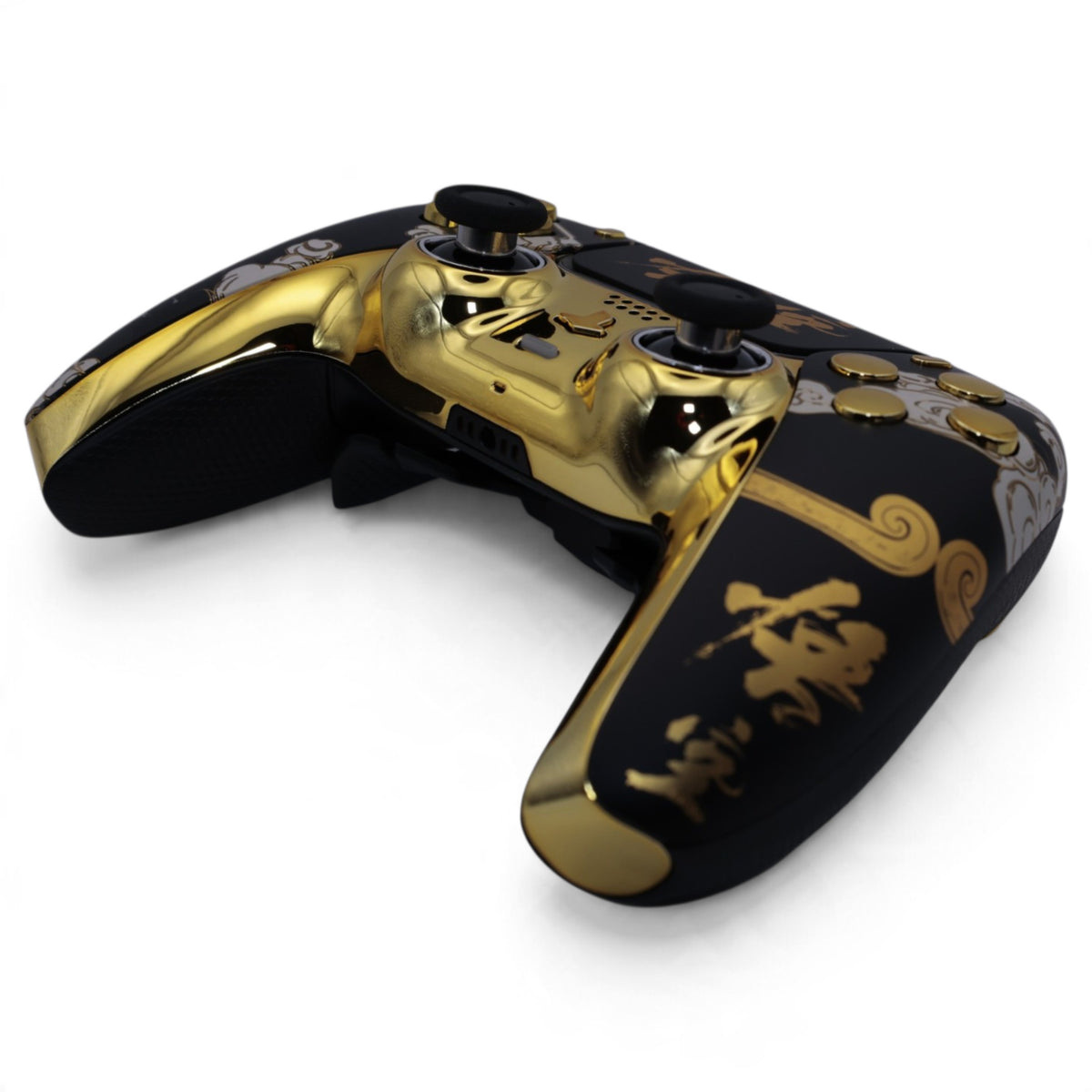 Wukong Gold Leicht PS5 Pro Controller mit TMR-Sticks – schräge Produktansicht